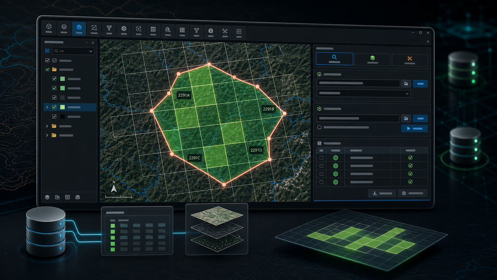 Ventana 'Consultar bases de datos cartográficas' del complemento en ArcGIS Pro